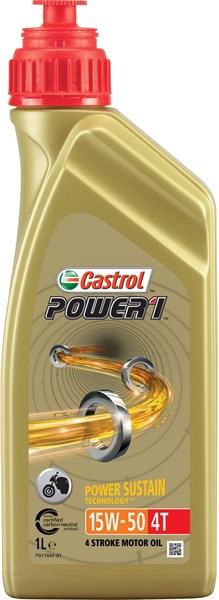 MC Moottoriöljy Castrol POWER1 4T 15W-50, 1L CASTROL