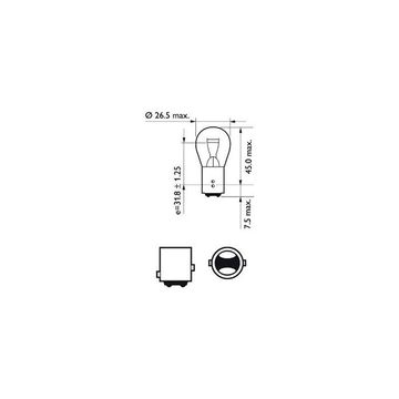 Polttimo PHILIPS  P21/5W BAY15d 12V, Edessä, Takana PHILIPS Philips