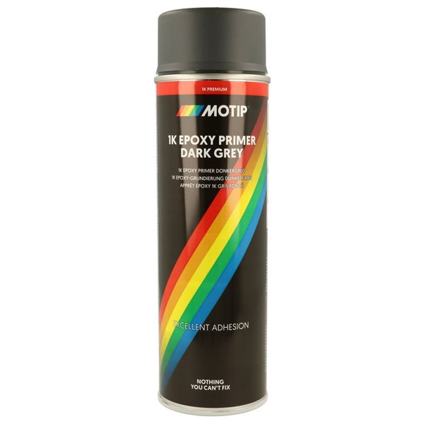 1k Epoksi pohjamaali spray tummanharmaa 500ml MOTIP