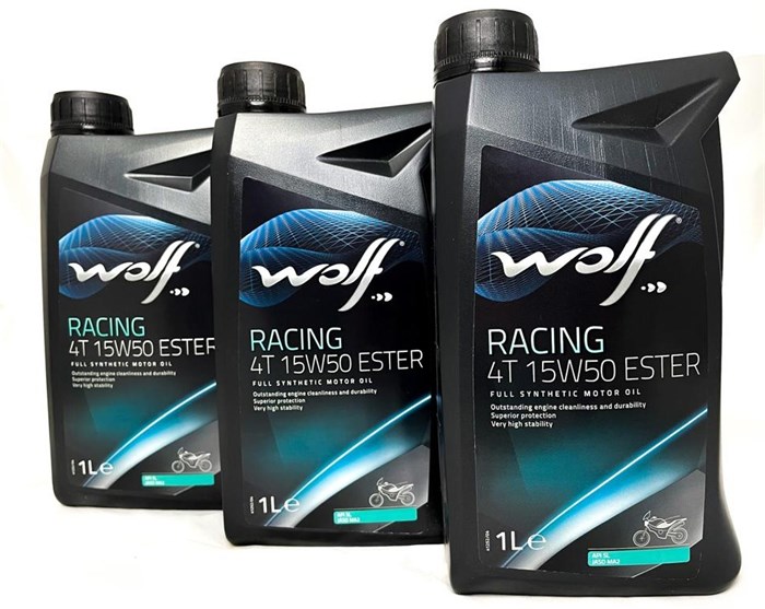 Mc Moottoriöljy Wolf Moto 4t 15w50 Racing Ester, 1l WOLF WOLF