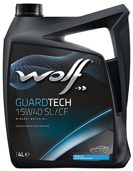 MOOTTORIÖLJY WOLF GUARDTECH 15W-40 A3/B3, A3/B4,4L WOLF WOLF