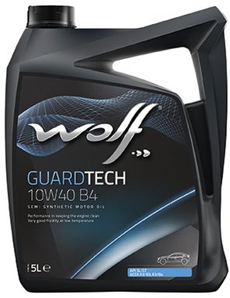 Moottoriöljy Wolf Guardtech 10w-40 A3/b3, A3/b4,5l WOLF