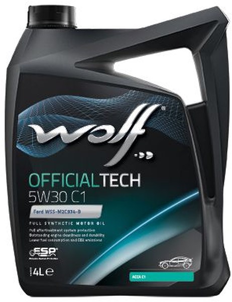Moottoriöljy Wolf Officialtech 5w-30 C1, C2,4l WOLF