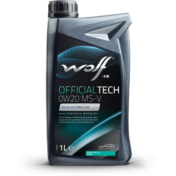 Moottoriöljy Wolf Officialtech 0w-20 Ms-v A1/b1, C5,1l, Universal WOLF