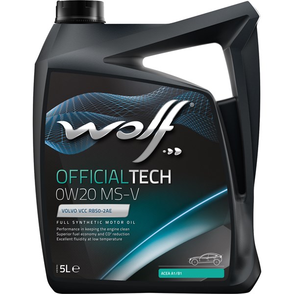 Moottoriöljy Wolf Officialtech 0w-20 Ms-v A1/b1, C5,5l, Universal WOLF