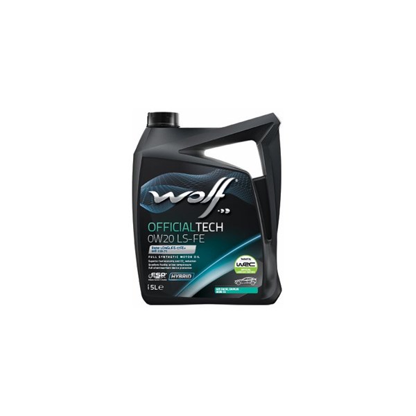 Moottoriöljy Wolf Officialtech 0w-20 Ls-fe C5, C6,5l, Universal WOLF