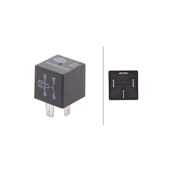 Rele, ABS 12V, Tavaratila, Sisätila, Moottoritila HELLA HELLA
