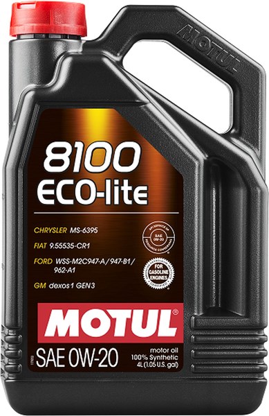 Moottoriöljy MOTUL 8100 ECO-LITE 0W-20, 4L MOTUL