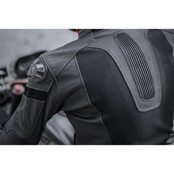 MC Miesten NAHKA VERKKO takki SHIMA PISTON Musta-54 SHIMA SHIMA