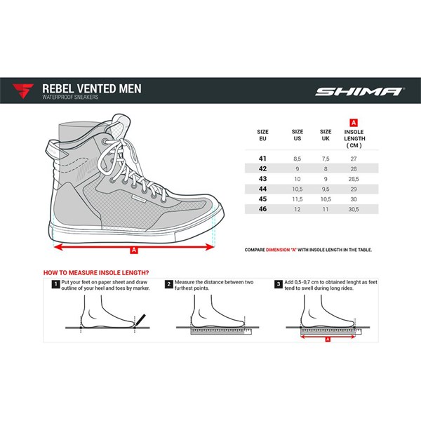 MC Miesten kengät Long SHIMA REBEL VENTED GREY 43 SHIMA SHIMA