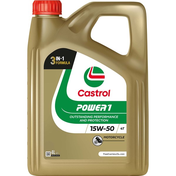 MC Moottoriöljy Castrol POWER1 4T 15W-50, 4L CASTROL