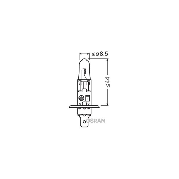 Halogeenilamppu OSRAM ORIGINAL H1 P14,5s 12V Osram 64150 OSRAM Halogeenilamppu OSRAM ORIGINAL H1 P14,5s 12V Osram 64150 OSRAM