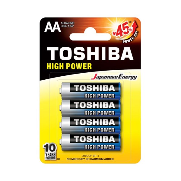 AA LR6 Alkaline High Power Battery, 4-pack