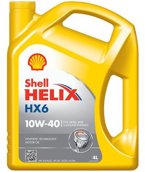 Moottoriöljy SHELL Helix HX6 10W-40, 4L SHELL