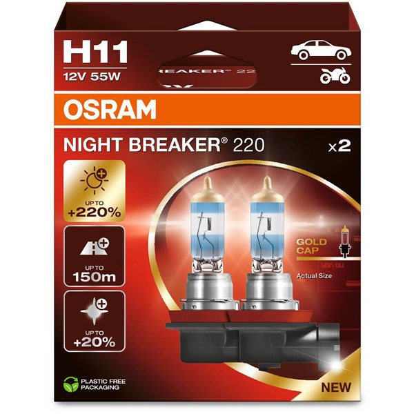 Polttimo, Osram NIGHT BREAKER 220 PGJ19-2, H11 OSRAM