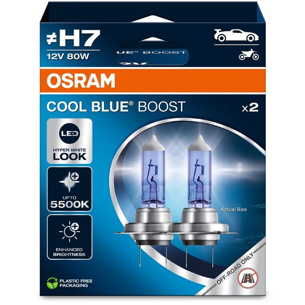 Halogeenilamppu Osram Cool Blue Boost H7 PX26d, Universal OSRAM