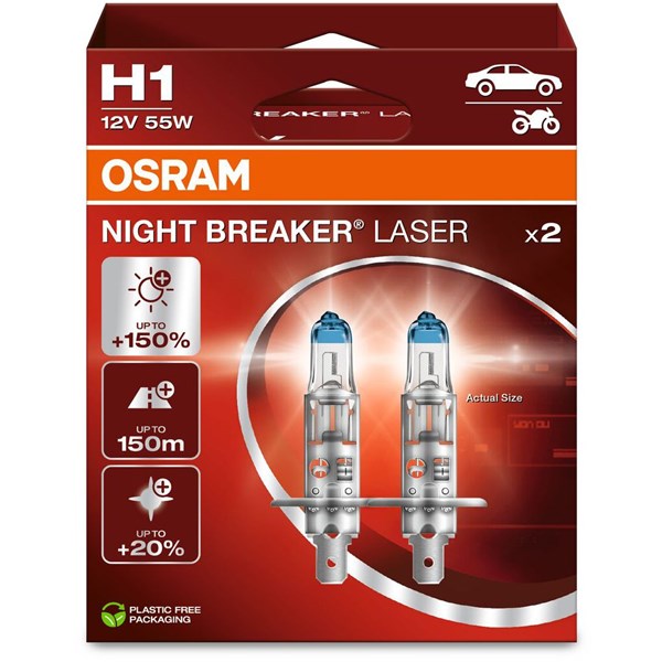 Halogeenipolttimo Osram Night Breaker Laser H1 P14.5s OSRAM
