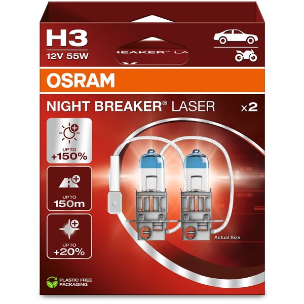 Halogeenilamppu Osram Night Breaker Laser H3 PK22s 12V OSRAM OSRAM