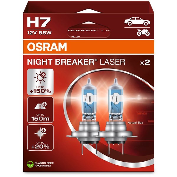 Halogeenipolttimo Osram Night Breaker Laser H7 PX26d, Universal OSRAM