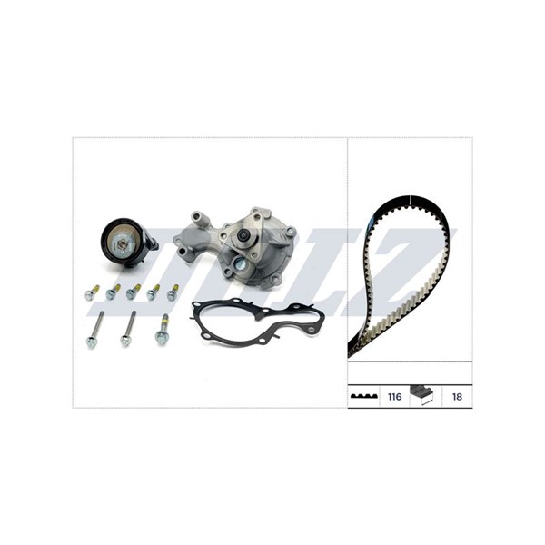 Vesipumppu + jakohihnasarja DOLZ DOLZ