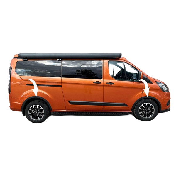 Pyörän kaaren pidennys Ford Transit Custom MK1 FL 2018-2023 OneWay