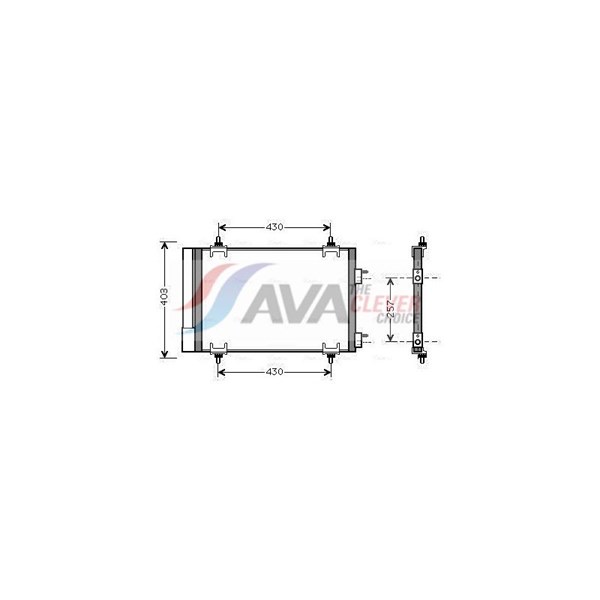 Kondensaattori, ilmastointilaite AVA QUALITY COOLING AVA QUALITY COOLING