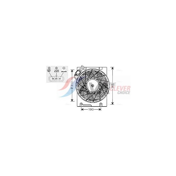 Tuuletin, moottorin jäähdytys 12V AVA QUALITY COOLING AVA QUALITY COOLING
