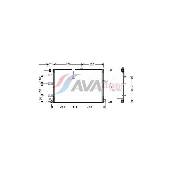 Kondensaattori, ilmastointilaite AVA QUALITY COOLING AVA QUALITY COOLING