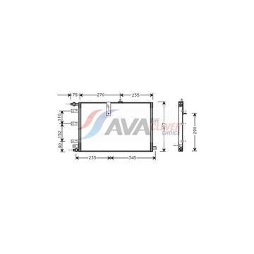Kondensaattori, ilmastointilaite AVA QUALITY COOLING AVA QUALITY COOLING