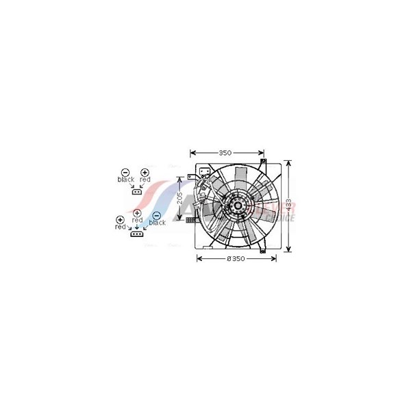 Tuuletin, moottorin jäähdytys 12V AVA QUALITY COOLING AVA QUALITY COOLING