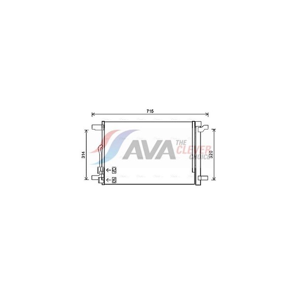Kondensaattori, ilmastointilaite AVA QUALITY COOLING AVA QUALITY COOLING