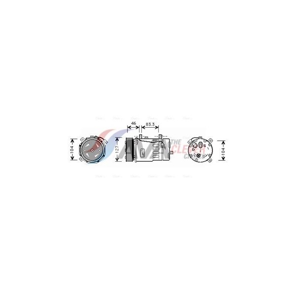 Kompressori, ilmastointilaite 12V AVA QUALITY COOLING AVA QUALITY COOLING