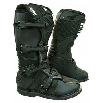 MC-saappaat Shot Racing Cross musta