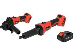 Slipmaskin set rak- och vinkelslip 18V (med batteri) YATO - 2148233