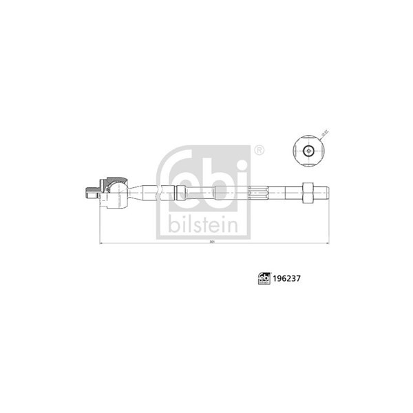 Raidetangon pää, suora, Etuakseli, oikea, Etuakseli, vasen FEBI B FEBI BILSTEIN