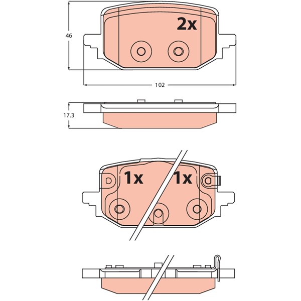 Jarrupalasarja, levyjarru, Taka-akseli TRW TRW