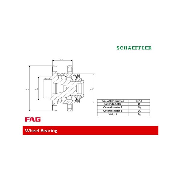 Pyöränlaakerisarja, Taka-akseli FAG FAG