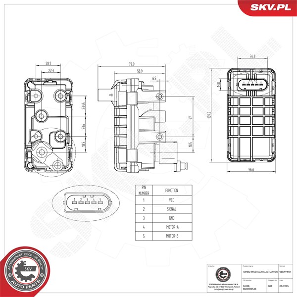 Säätöventtiili, ahtopaine ESEN SKV ESEN SKV Säätöventtiili, ahtopaine ESEN SKV ESEN SKV