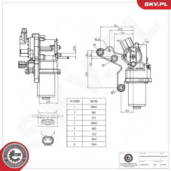 Säätöventtiili, ahtopaine ESEN SKV ESEN SKV