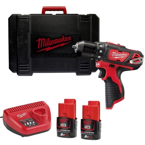 M12 Skruvdragare 12V 2x2.0Ah + Laddare & V&auml;ska MILWAUKEE - 2168682