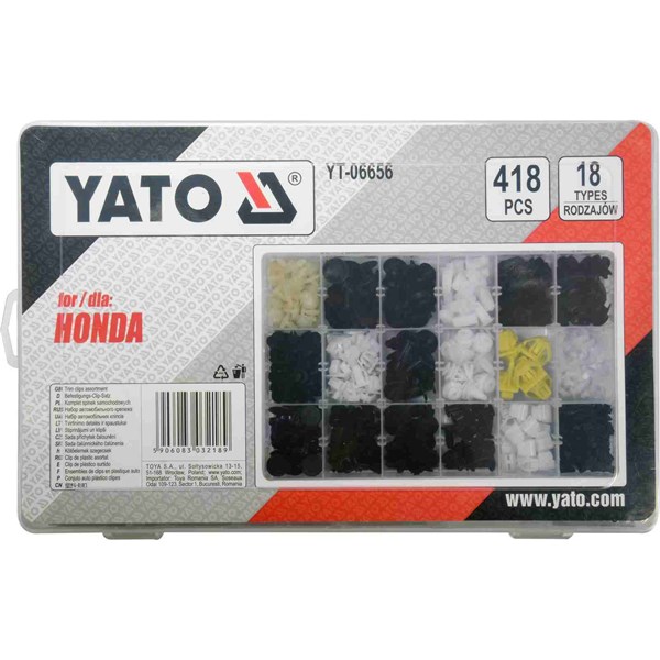 Honda-klipsien valikoima 418 kpl YATO Yato