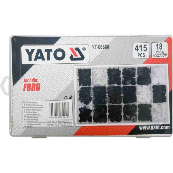 Ford-klipsien valikoima, 415 kpl YATO Yato