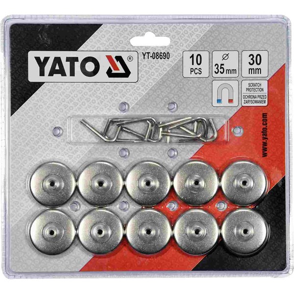 Magneettikoukkusarja 10 kpl YATO Yato