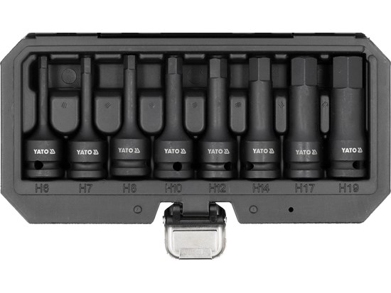 Hylsyt ja kärjet, kuusikulmaiset, 8 osaa, 1/2" YATO Yato