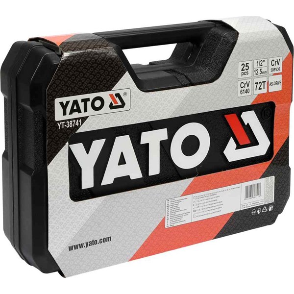 Hylsnyckelsats 1/2" 25 delar YATO - 2252974