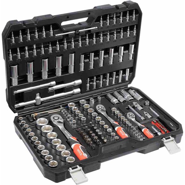 Hylsyt 1/4", 3/8" ja 1/2" 173 osaa YATO Yato