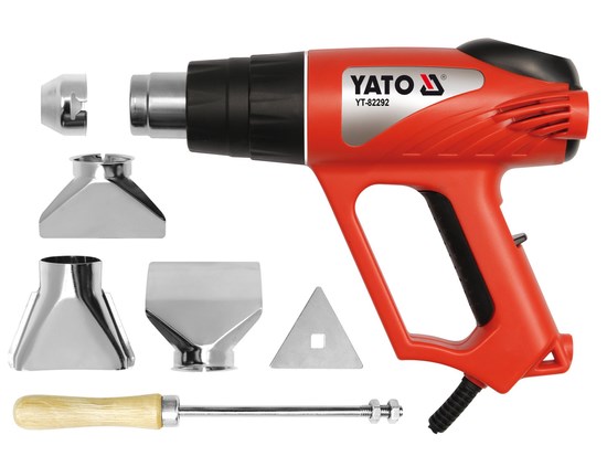 Kuumailmapistooli lisävarusteineen 2000 W LED YATO Yato