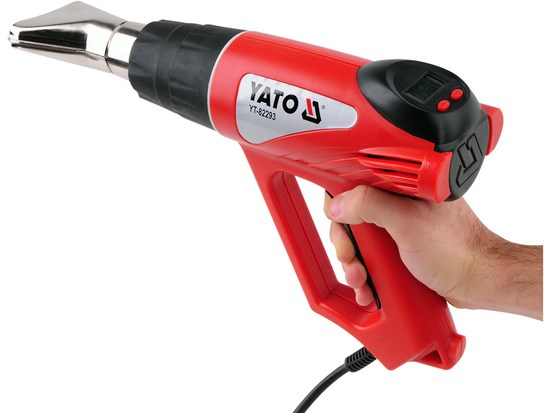 Kuumailmapistooli lisävarusteineen 2000 W LCD YATO Yato