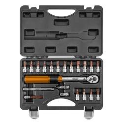 Momenttiavain 1/4'' 5-25nm, 21-osainen sarja NEO Neo