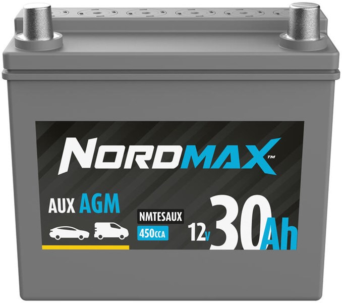 Varabatteri AUX 12V 30Ah 450A 12VV NORDMAX Nordmax